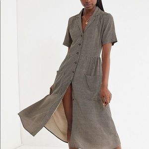 Urban Outfitters Gingham Button Down Midi Dress